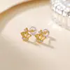 Pendientes de Corazón con Corona de Plata de Ley S925 Yuebaozhu, Estilo Princesa de Lujo Ligero, Adornados con Diamantes, Nicho para el Día a Día, Pendientes Exquisitos y Versátiles