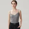 Nuevo Chaleco de Punto 35% Cachemir Color Sólido Canalé Ajustado Versátil Adelgazante Moda Femenina Otoño/Invierno 2026