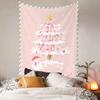 Decoração de Quarto Estilo Coreano Tapeçaria de Natal Decoração de Parede Tecido para Pendurar na Parede ao Lado da Cama Estilo Ins Tecido de Fundo para Decoração de Natal