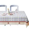 Mantel de estilo nuevo 2025 en tono crema, impermeable y resistente al aceite, fácil de limpiar, con un toque de lujo ligero y alta gama, mantel para mesa de centro estilo ins