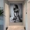 Amazon Caliente Blanco y Negro Belleza Sexy Pintura Decorativa Hotel Famoso Cabecera Pared de Fondo Lienzo Pintura Núcleo 3081