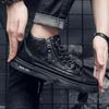 Otoño e Invierno 2025 Nuevos Zapatos de Cuero para Hombre de Caña Alta Estilo Casual de Negocios Botas con Cremallera Botas Cortas de Moda Tenis para Hombre