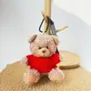 Chaveiro Pingente Boneca Urso Vestido Brinquedo de Pelúcia Ursinho de Pelúcia Evento da Temporada de Formatura Presente com Impressão de Logo