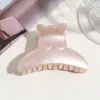 Presilha de garra de cabelo simples de cor sólida estilo coreano para coques, presilha de cabelo fofa de urso para semi-coques, acessório de cabelo estiloso