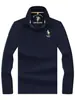 Estação de primavera e outono, camisa polo masculina de seda e algodão, disponível em várias cores sólidas, corte solto, efeito emagrecedor, adequada para negócios e deslocamento, manga longa