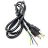 A NOSOTROS. Enchufe estándar de tres núcleos, un solo cabezal, cable desnudo, cola pelable, cola de estaño, 1 m, 2 m, 3 m, 5 m, EE. UU.. Cable de alimentación estándar