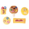 Juguete de Comida de Dibujos Animados Accesorios de Resina M&M Galleta Crema Pegajosa Zapato de Madera Pasador Broche Decoración DIY M&M Realista