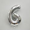 Globo digital de película de aluminio plateado de 32 pulgadas con letras plateadas para decoración de fiestas de cumpleaños, bodas y habitaciones.