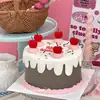 Vela Criativa Formato de Fruta Cereja Cereja Estilo Ins Coreano Vela para Bolo de Aniversário Decoração de Festa Enfeites