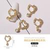 Celebridad en línea joyería de zircona para uñas Color súper brillante que conserva el color Lujo ligero Lazo Perla Fototerapia para uñas Colgante de corazón Diamante decorativo