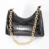 Cadena de bolso cruzado de cadena gruesa hueca de joyería transfronteriza europea y americana Cadena de bolso casual simple de moda para mujer venta al por mayor