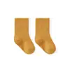 Meias para Bebê para Outono e Inverno, Estilo Novo, Escovadas para Aquecimento, Engrossadas, Meias de Lã, Meias de Algodão Penteado para Recém-Nascidos, Meias de Cano Médio com Dupla Costura