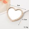 Nuevo espejo de amor DIY funda de teléfono accesorios de joyería Diamante Ovalado espejo de maquillaje funda de teléfono espejo de belleza material