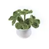 Planta em vaso pequeno de trevo de quatro folhas, flor de lã tricotada à mão, decoração de casa, ornamento transfronteiriço, presente de crochê para o Dia do Professor, Festival Qixi, Dia dos Namorados