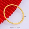 Pulsera Imitación Oro Arena 18K para Mujer Transmisión en Vivo Douyin 4N5N Pulsera de Herencia Método Antiguo Anillo Liso Oro Simulado Pulsera Maciza
