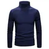 Suéter de Gola Alta Liso Mais Vendido na AliExpress Cross-Border para Homens, Estilo Coreano, Moda Jovem, Suéter Básico Simples Atacado