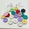 Botões de Plástico, Botões Floridos Coloridos, Botões Decorativos para Camisas Infantis, Suéteres, Cardigans, Botões Decorativos Feitos à Mão de Dois Furos