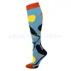 Calcetines de Compresión Deportivos de Nylon de 200 Agujas para Hombres y Mujeres, Calcetines Largos de Compresión para Pantorrilla para Ciclismo y Carrera, Calcetines de Compresión Elástica