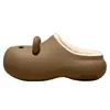 Diadema Infantil de Osito Lindo Pantuflas de Algodón Otoño e Invierno Con Felpa Cálidas Impermeables Antideslizantes Suela Gruesa Ropa de Casa Pantuflas de Algodón para Exteriores