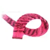 Comercio Exterior Colgante de Oreja Peluca Teñida Colorida de Una Pieza Sin Costuras Estampado de Leopardo Pluma Pie de Peluca Cabello Liso Colgante Invisible al Oído Venta al Por Mayor