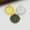 Accesorios de joyería de bricolaje Time Gem, base de encaje exquisito de una sola cara, diámetro interior de 25 mm, colgante de fábrica