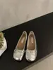 Mocasines planos de estilo de noche con lazo, suaves, para mujer, primavera y otoño, poco profundos, estilo francés de ballet, zapatos de abuela de suela blanda