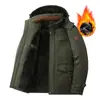Nueva Chaqueta de Algodón Holgada de Talla Grande para Invierno para Hombres de Mediana Edad y Mayores, Abrigo de Algodón Resistente al Frío y Cálido con Forro de Felpa y Ropa de Algodón Engrosada para Hombres