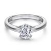Anillo Oval de Zircón Plata Esterlina para Mujer Nicho de Alta Gama Europeo y Americano Transfronterizo Anillo de Plata 925 Anillo de Zircón