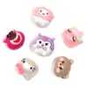 Transfronterizo Nuevo Silicona Dibujos Animados Color Sólido Cuentas Sueltas Hecho a Mano DIY Pulsera de Cuentas Llavero Accesorios de Joyería