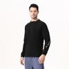 Tecido Térmico Dupla Face Meio Zíper Esportivo Outdoor Casual Manga Longa Pulôver Masculino Secagem Rápida Cor Sólida Absorvente de Suor