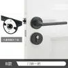 Fechadura de Porta de Quarto Maçaneta de Porta de Madeira Maciça para Quarto de Casa Conjunto de Fechadura Tipo Universal Dividido Silencioso Preto Maçaneta de Porta Interna