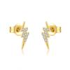 Pendientes de plata de ley S925 con diseño de rayo de alta calidad para mujer, de Corea del Sur, vintage, personalizados, sencillos, combinables, elegantes y a la moda.
