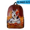 2022 Nova Mochila Periférica Husky Masculina e Feminina Moderna Casual Estampada em 3D Transfronteiriça