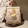 Fábrica de Origen Beibao 2025 Nuevo Lindo Dibujo Animado Moda Bolso de Mano Versátil para Mujer Mochila de Moda