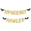 Bandeirola de Morcego para Halloween Pingente Decoração Pronta Cenário de Festa Parede de Fundo Adereços Guirlanda Atacado