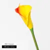 Lírios-calla artificiais de PU com borda encaracolada, atacado de fabricantes de flores artificiais decorativas, flores de toque realista, exclusivamente para vendas transfronteiriças da Amazon