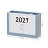 2027 Porta-canetas Criativo Calendário de Mesa Estilo Ins Novo Calendário de Mesa Multifuncional-Estilo Caderno Porta-canetas Caixa de Armazenamento Atacado