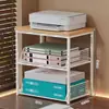 Suporte de Chão para Micro-ondas de Cozinha Gabinete Suporte de Mesa para Impressora de Escritório Prateleira de Armazenamento Multicamadas