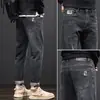 Marca de Tendência de Fábrica Original Jeans Azul Xintang Masculino Slim Fit Perna Afunilada Elástico Moderno Versátil Casual Calça Longa