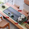 Bandeja de té con piedra negra integrada, Bandeja de té totalmente automática, Juego de té de mesa para uso doméstico, Juego de té sencillo de oficina con tetera