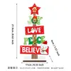 Decorações de Natal de Madeira Transfronteiriças, Mini Enfeites de Mesa, Enfeites de Madeira para Árvore de Natal, Decorações de Cena Festiva