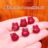 Saco de dinheiro de areia de ouro roxo de minério bruto de alto teor natural Acessórios de bolsa da sorte Cadeado de caractere fu Xiangyun Contas soltas Cinábrio vermelho DIY Venda por atacado