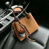 Bestseller Transfronterizo de Transmisión en Vivo Nuevo Invierno 2026: Bolso Cubo Retro de Gran Capacidad, Bolso Cruzado/de Hombro Casual Versátil