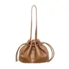 Bolso de Mano de Cubo de Moda de Diseño de Nicho para Mujer 2026 Nuevo Vintage Simple Plegado Nube Bolso de Hombro Cruzado