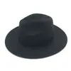 Moda de Comércio Exterior Chapéu de Jazz Cônico de Placa Leve Chapéu Feminino Retrô Britânico de Aba Reta Chapéu de Sol de Lã de Aba Larga com Diamantes