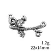 22X14Mm 1.2g Prata Antiga DIY Acessórios de Exportação Venda Quente Conector de Galho de Esquilo