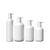 En Stock 200ml 500ml Botella Blanca Tipo Prensa para Champú de Cuidado Capilar, Botella Recargable para Cuidado de la Fragancia y Gel de Baño