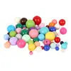 Cuentas Redondas de Color Sólido y Color Mixto Acrílico DIY Hecho a Mano para Bisutería Cuentas Sueltas Materiales Cuentas de Color Caramelo Joyería al por Mayor