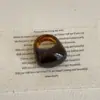 Anillo de dedo con textura de halo de resina geométrica para mujer, fresco, blanco, personalidad, moda, temperamento, anillo versátil anillo anillo