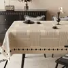 Mantel estilo vintage, a prueba de aceite, impermeable, resistente al calor, fácil de limpiar, lujo ligero, sensación de alta gama, mantel para mesa de centro estilo retro francés
